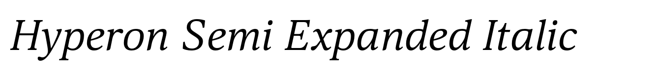 Hyperon Semi Expanded Italic
